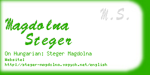 magdolna steger business card